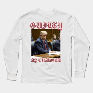 Donald Trump Courtroom Shot Long Sleeve T-Shirt